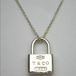 Authentic Tiffany & Co lock and chain necklace