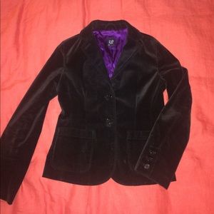 Gap black velvet blazer
