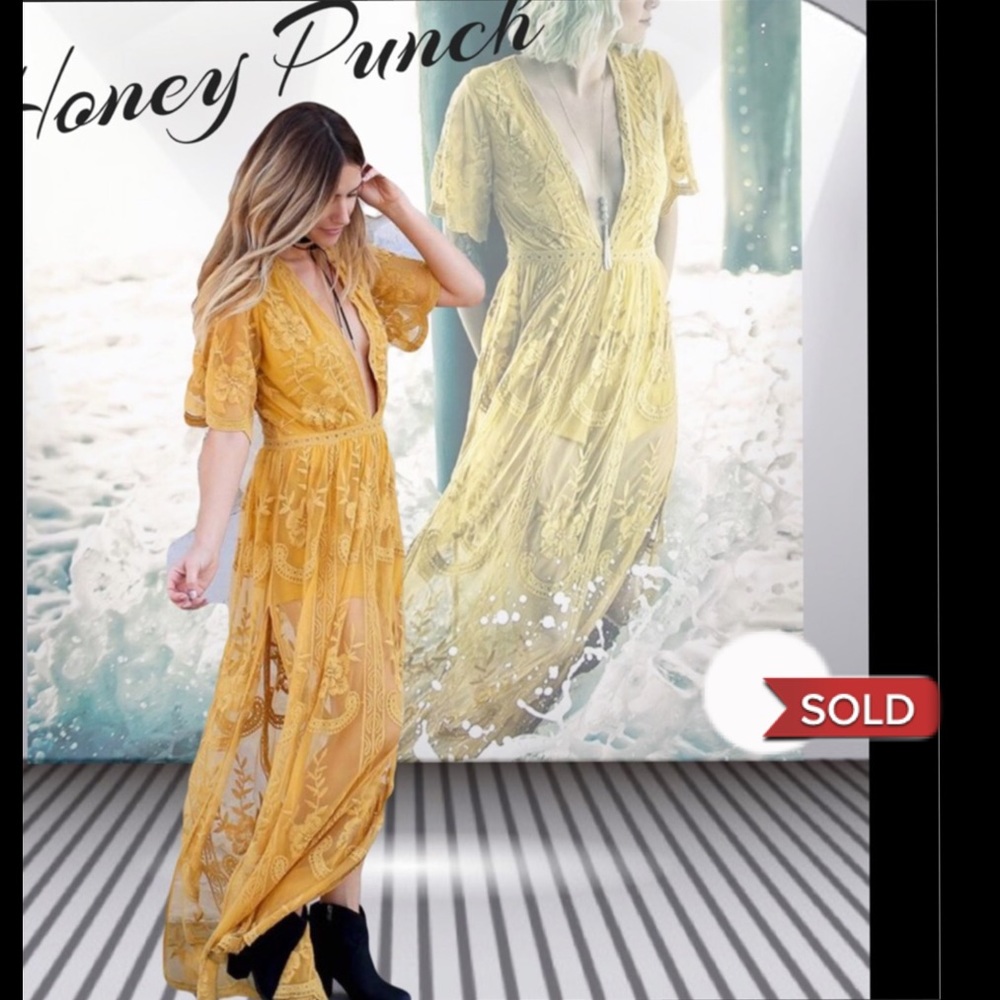 💢SOLD💢Honey Punch Lace Maxi Dress