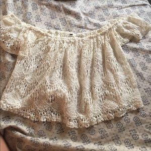 Off the shoulder crochet top