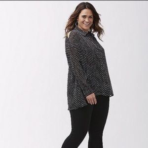 NWT! Lane Bryant Sheer Cold Shoulder Top