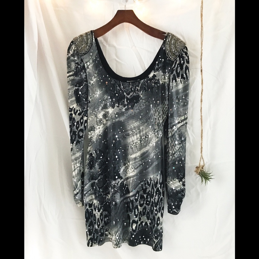Body-con embellished dress!