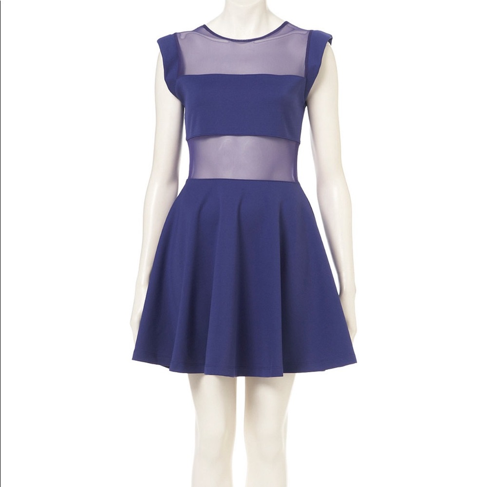 Blue Bust Panel Skater Dress size 4 US
