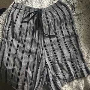 Black and white shorts