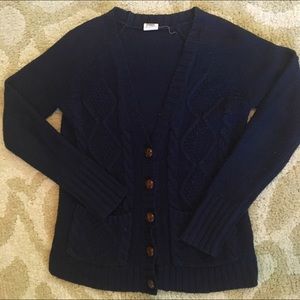 Chunky Navy Cardigan