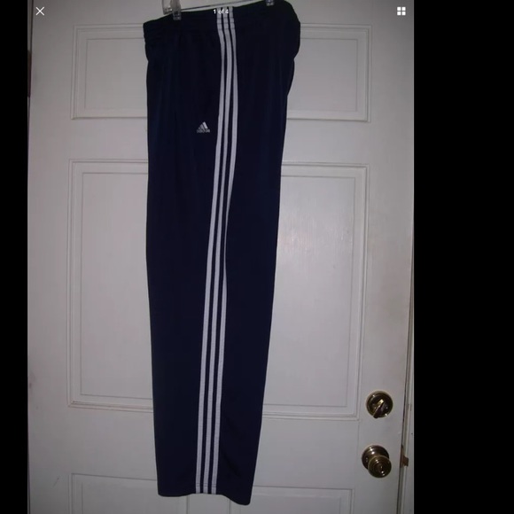 adidas Other - ADIDAS Navy Blue 3-Stripe Athletic PANTS Size XL