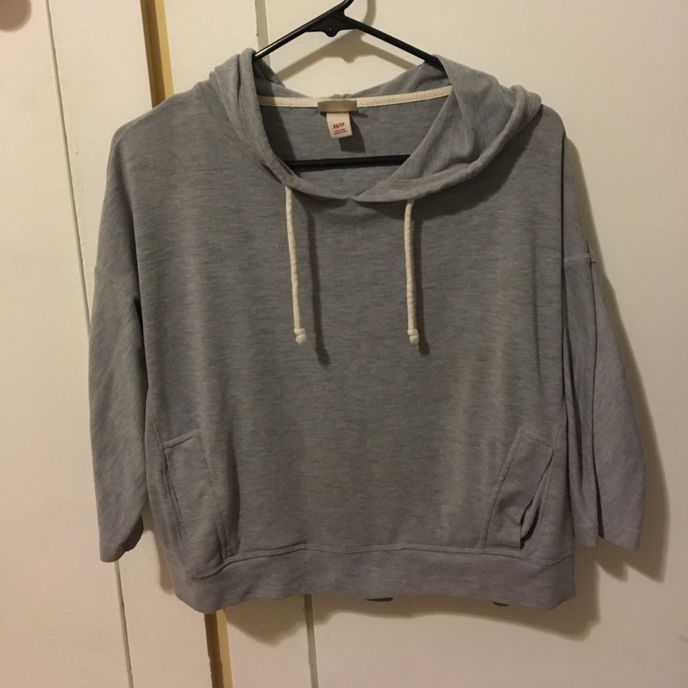 Hooded gray shirt