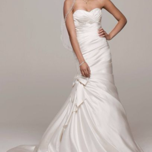 Davids Bridal Mermaid Satin Wedding Gown