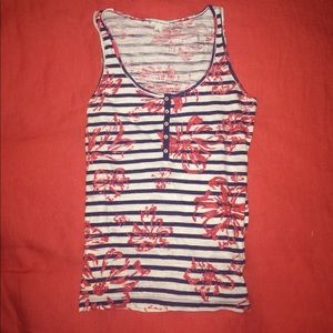 Banana republic stripe floral tank