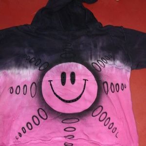 Handpainted smiley bubble hoodie