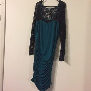 Torrid Black Lace Sleeve Dress