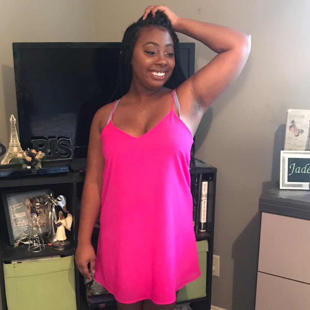 Hot pink dress
