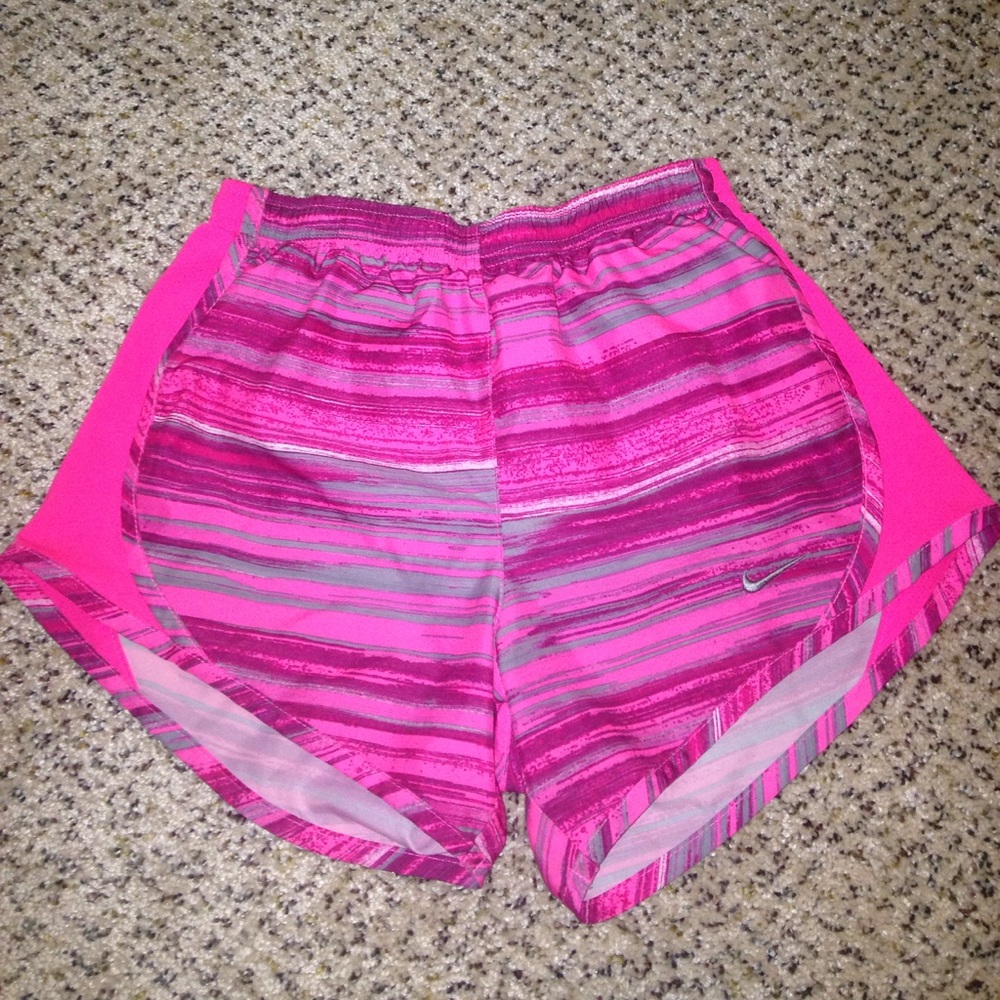 Pink and grey Nike shorts