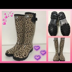 🎀💖TOO CUTE🎀💖Leopard Print Rain Boots