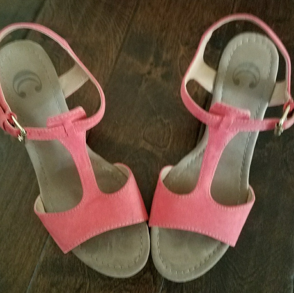 Coral Wedge Sandals