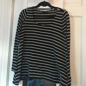 Stripe 3/4 length top