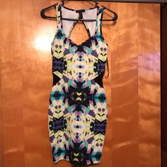 Material Girl Dresses & Skirts - Material Girl bodycon geometric print dress - NEW!