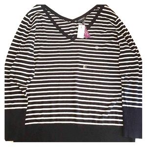Lane Bryant Black and White Striped Sweater 26/28