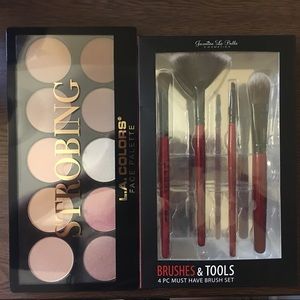 LA Colors Face Palette & JLB Brushes Bundle