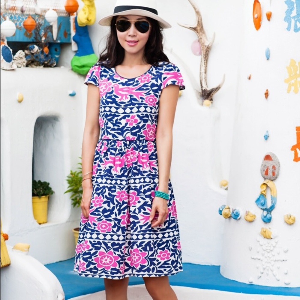 Maeve Peralta Flared Dress Anthropologie 0P petite