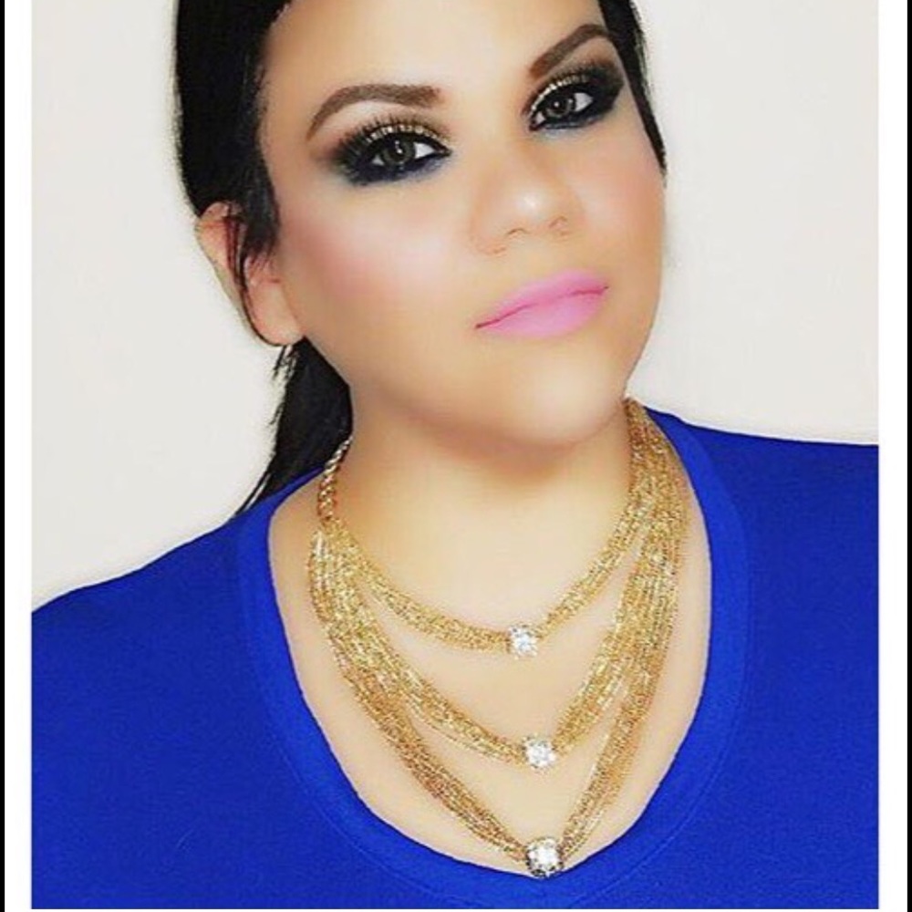 Multi Chain Crystal Necklace