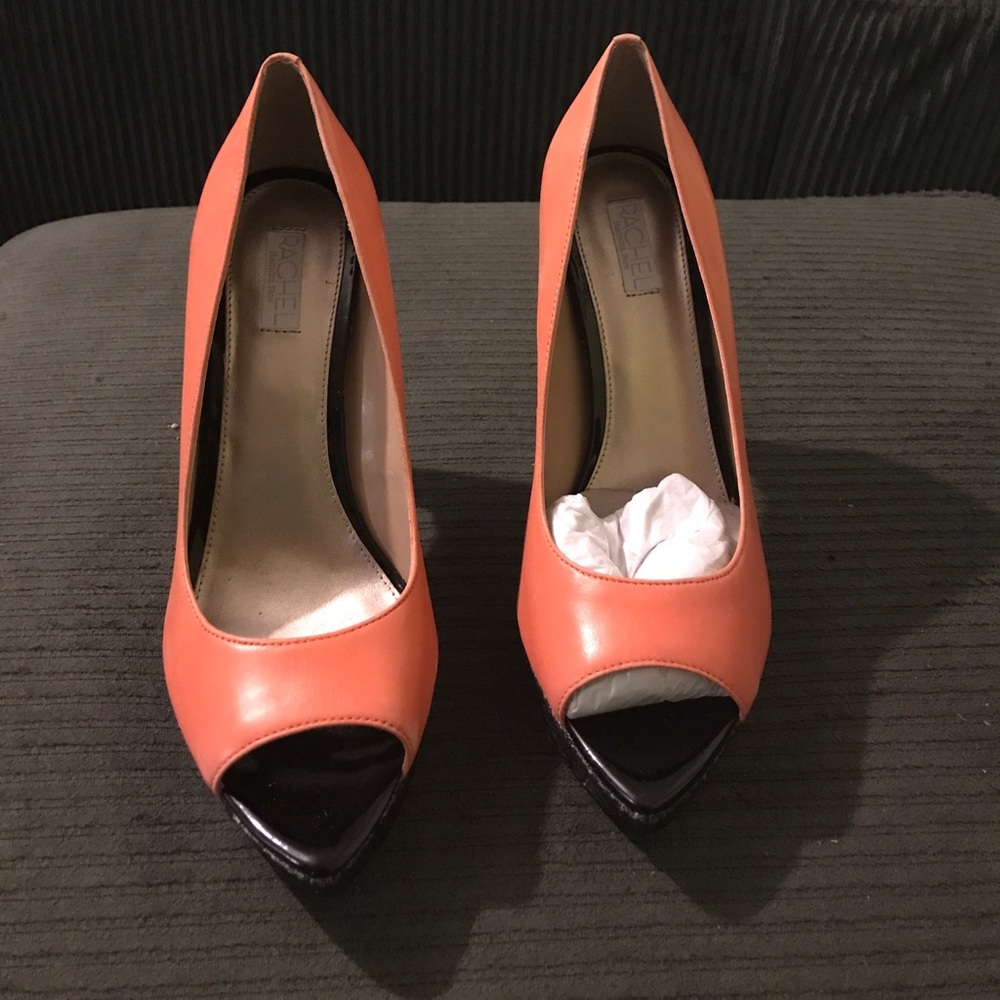 Rachel Roy Peach Peep Toe Pumps