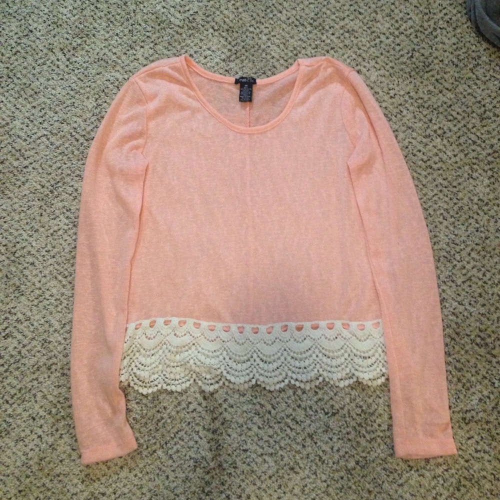 Long sleeve peach shirt