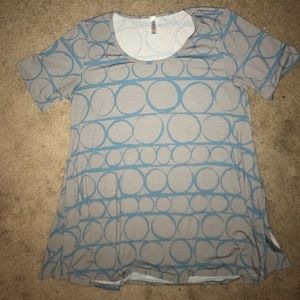 XL Gray and Teal Lularoe Perfect T