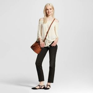 Mossimo High Rise Straight Leg Black Jeans 2 26" R