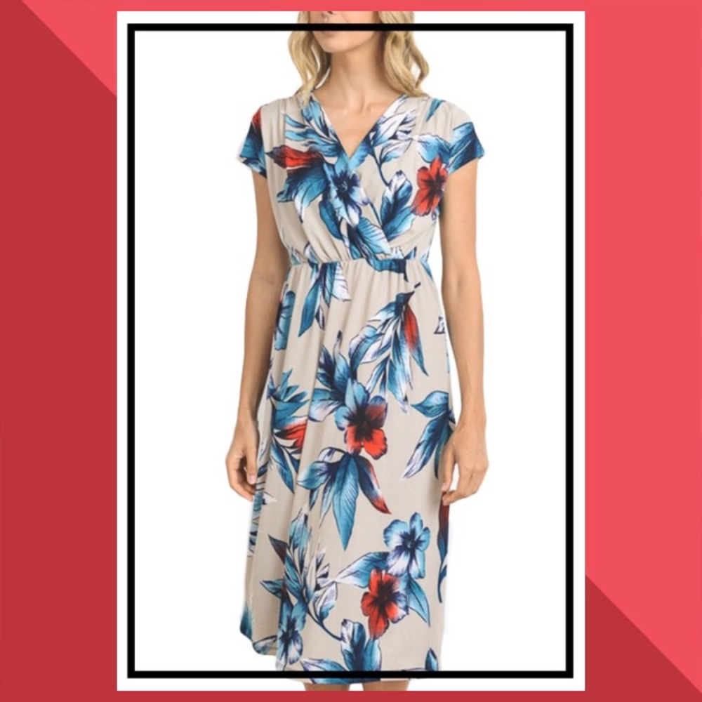 FLORAL MIDI DRESS