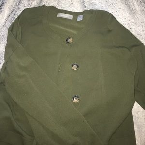 Green Liz Claiborne cardigan