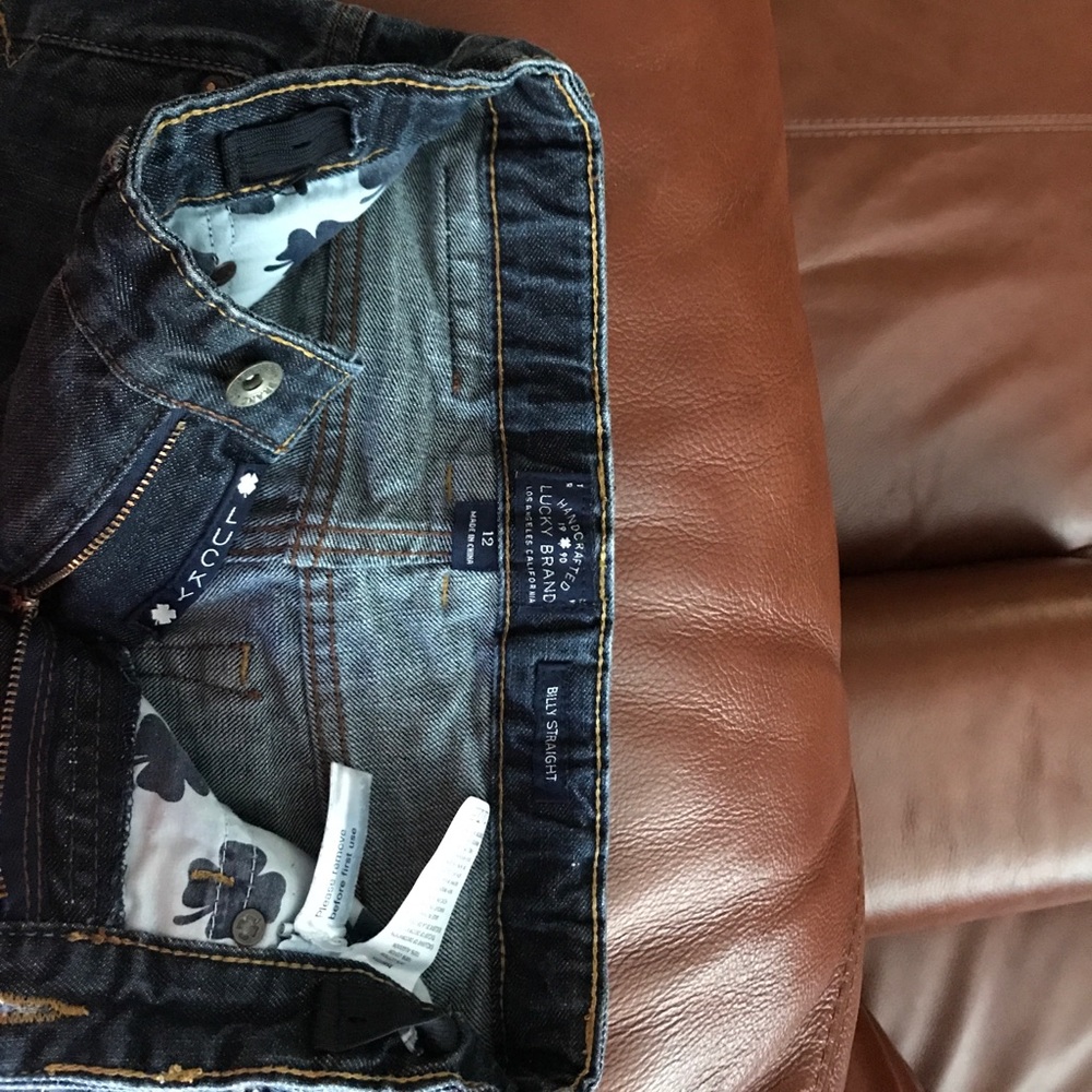 LuckyBrand Boy sz12 BillyJeans Motorcycle pckts