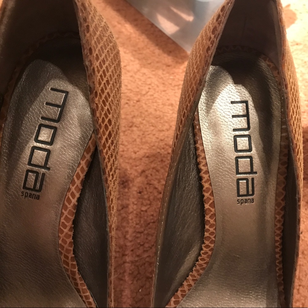 Moda tan/brown heels - Picture 4 of 4
