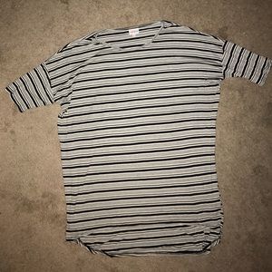 L Light Ribbing Blk, Wht, and Grey Lularoe Irma