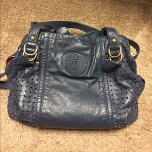 Juicy Couture leather purse in navy!