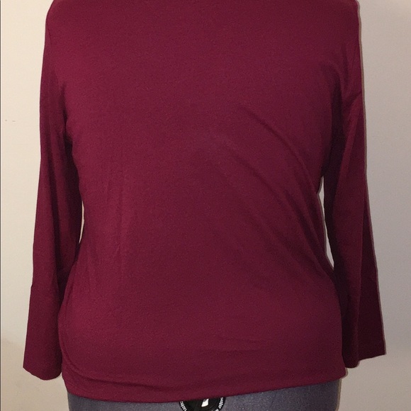 Burgundy long sleeve tee - Picture 2 of 3