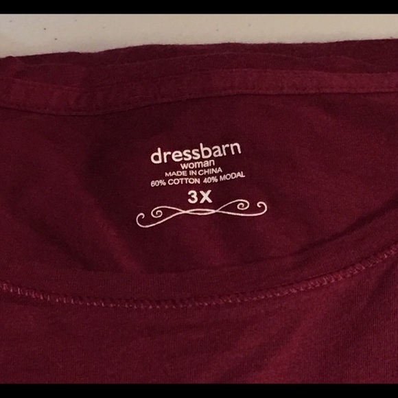 Burgundy long sleeve tee - Picture 3 of 3