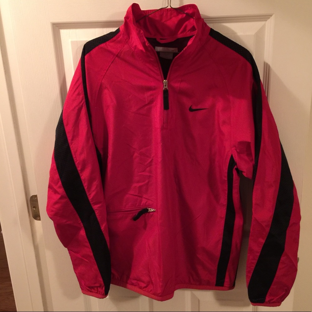 Red Nike windbreaker