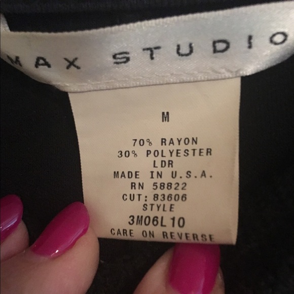 Max Studio M. assymetrical black skirt size M - Picture 2 of 4