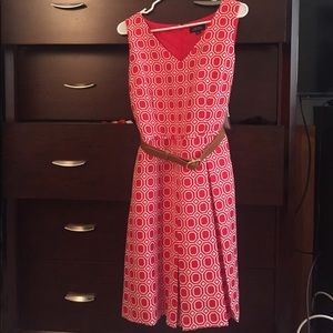 NWT Tahari red belted dress