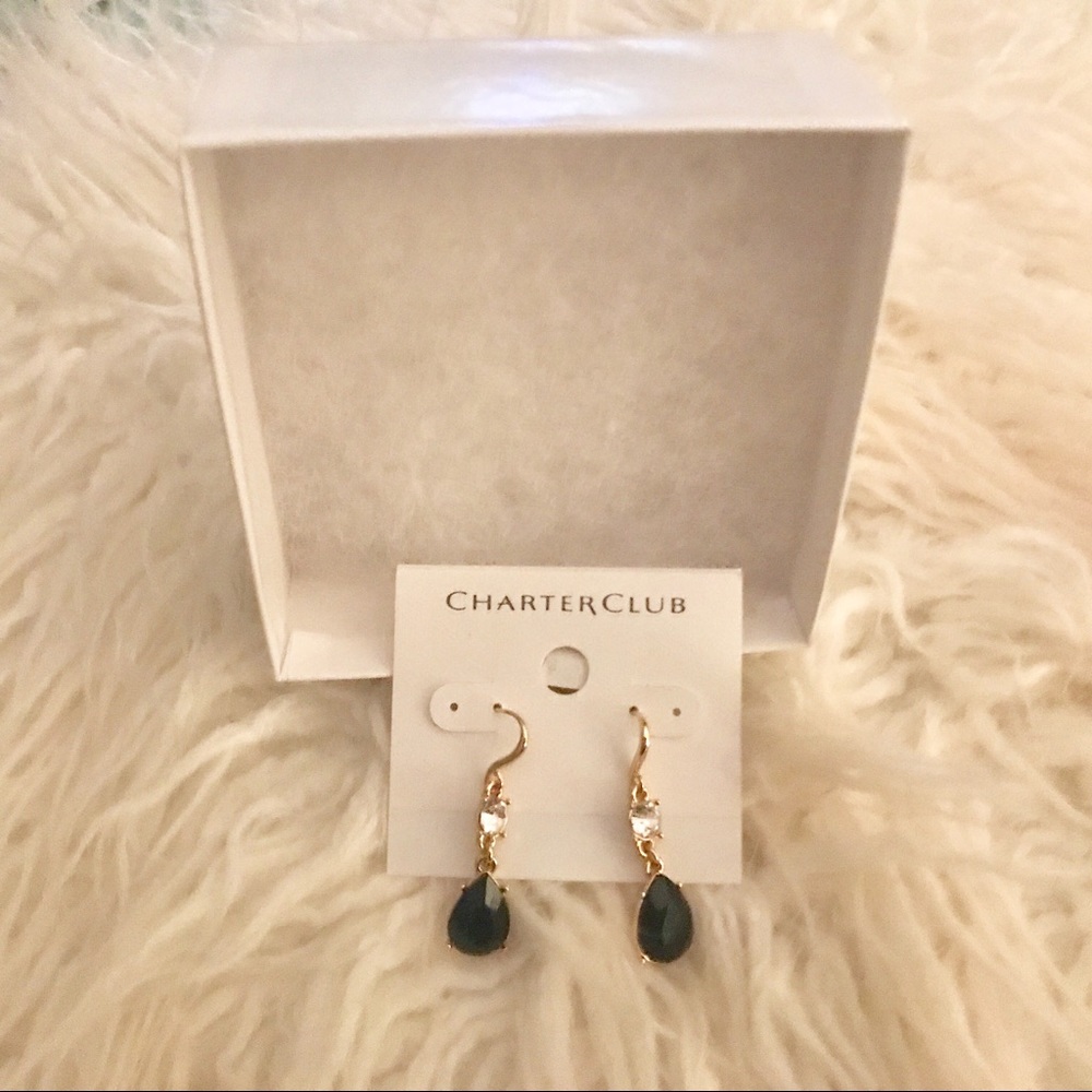 Charter Club Black Drop Earrings