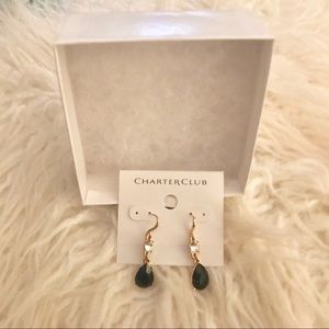 Charter Club Black Drop Earrings