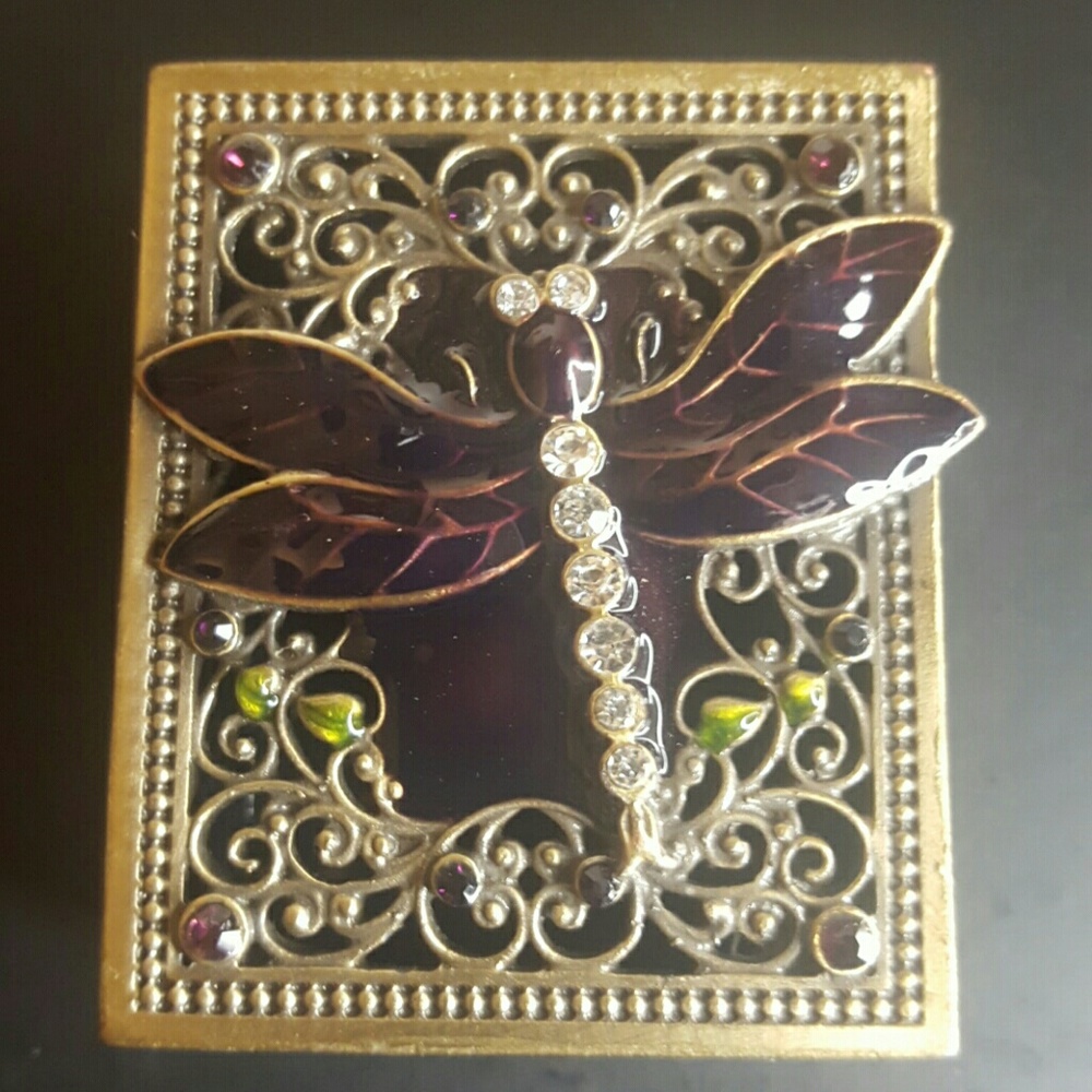 NEW ❤ JEWELRY BOX JEWELED DRAGONFLY ❤