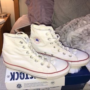 NEW Converse All-Star White American Hi-Tops W6