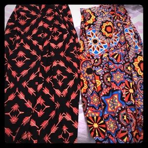 Two pairs of lularoe one size leggings
