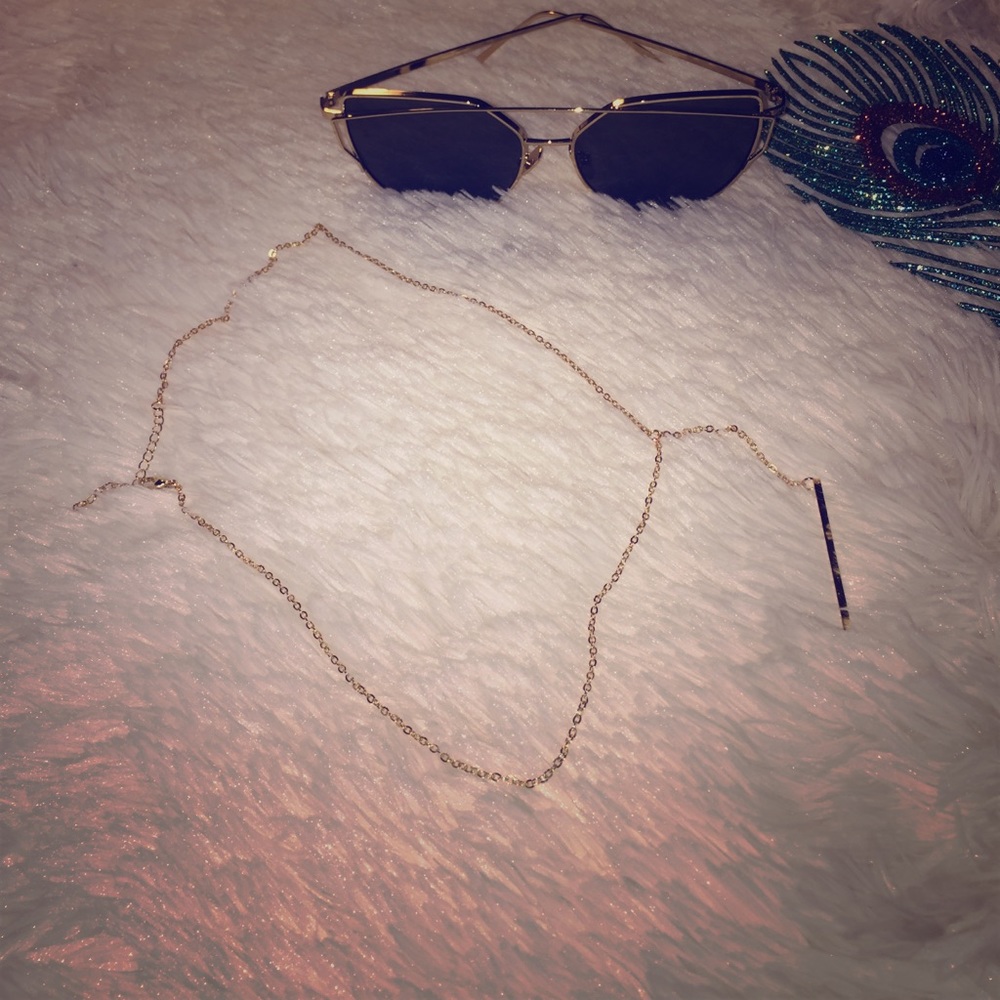 N.W.O.T Adjustable Bar Y necklace gold or silver - Picture 2 of 5