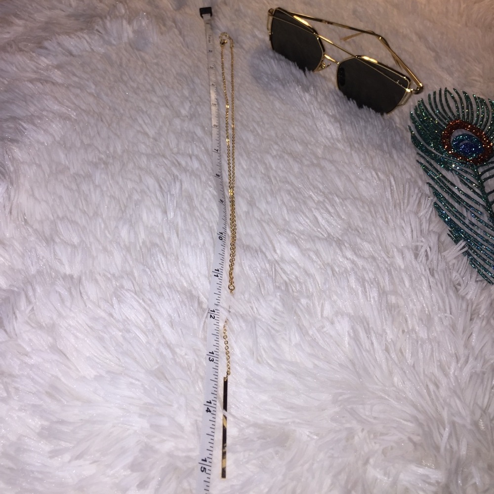 N.W.O.T Adjustable Bar Y necklace gold or silver - Picture 3 of 5