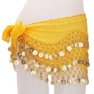 Belly dancing coin scarf