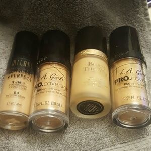 Two Faced, Milani & L.A. GIRL Foundations