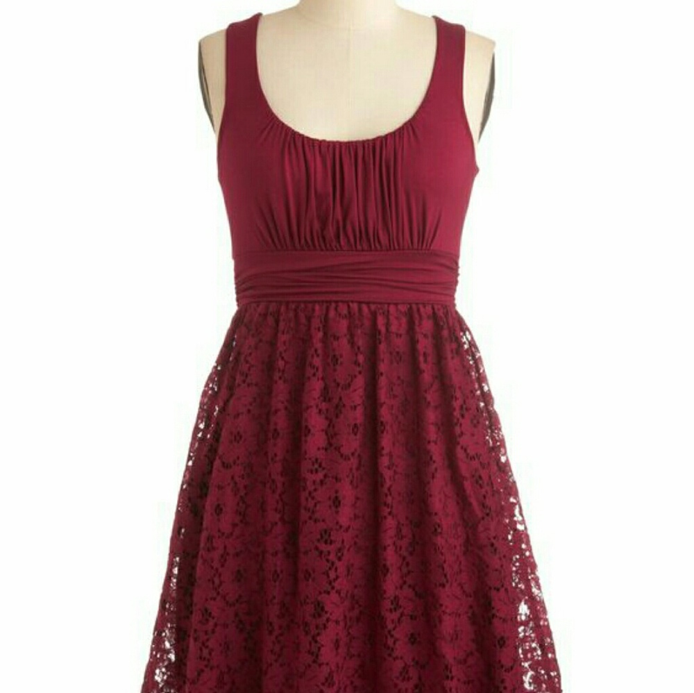 Modcloth - Artisan Iced Tea Dress - Raspberry